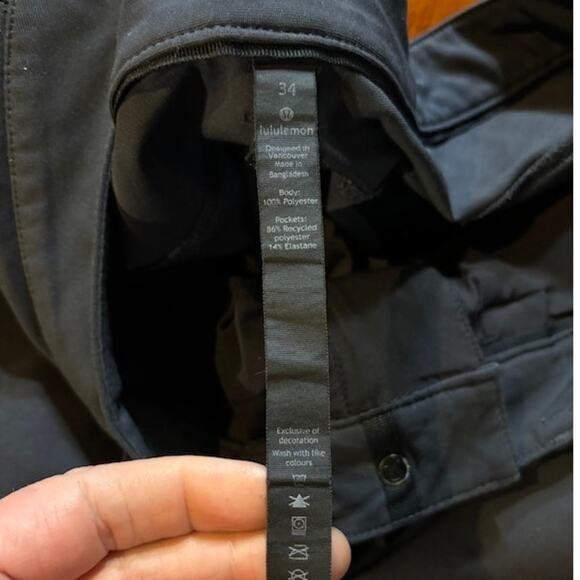 Lululemon Men's ABC pants chinos in obsidian gray waist 34 trousers - Picture 5 of 7